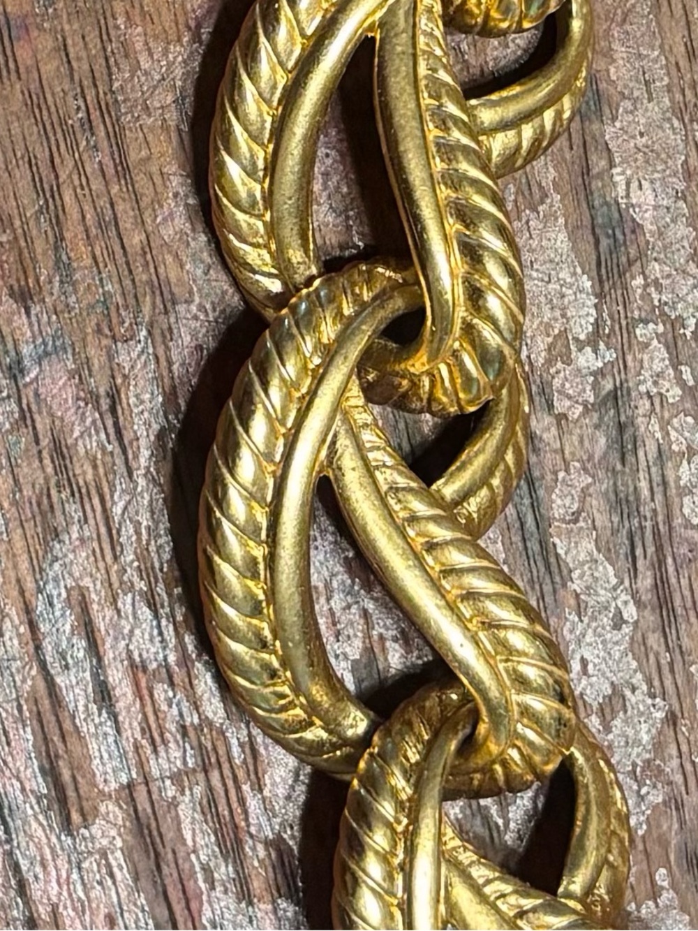 Vintage Gold-Tone Chunky Twisted Rope Necklace - Picture 3 of 4